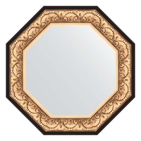 Mirror in the baguette frame, Baroque gold 106 mm, 70.4x70.4 cm