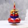 Musical souvenir "Temple" No. 1, blue-red, manual painting, 12x22 cm
