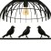 Bayerlux "Birds" 1x40W E27 Black 49x35x35 cm