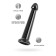Unrealistic phallimitator Jelly Dildo L Toyfa Basic, TPE, Black Color, 20 cm