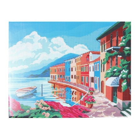 Diamond mosaic on a subframe with a full filling “Start by the Sea”, 40x50cm-3