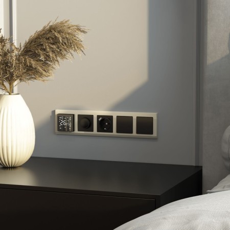 The socket w1171708 with grounding, curtains and USB, type A+C, black-3