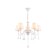 Suspended chandelier with lampshade and crystal Ambrella Light, Modern, TR4603, 5HE27, white color