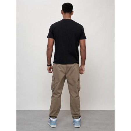 Cargo jeans men, size 54, beige color-11