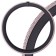 Skyway braid, Crystal-2 m, black eco-leather, pink rhinestones