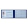 Student ID for a university 100 x 65 mm, calligrata, hard cover, boomvinyl, blue color
