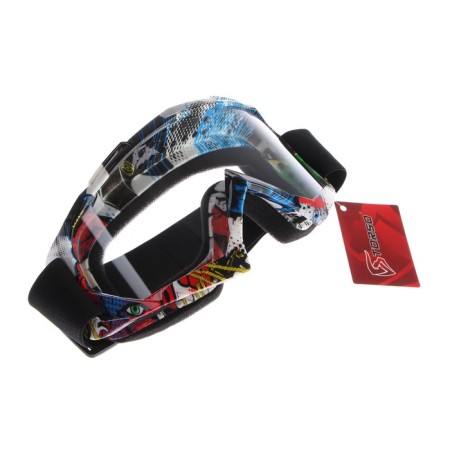 Glass-mask for motorcycle driving, transparent glass, bomber, OM-28-4