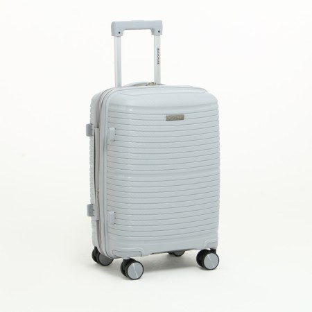 Small suitcase 20 "On a zipper, code lock, 4 wheels, color gray color-1