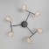 Amado chandelier, 6x15W E14, bronze color, black