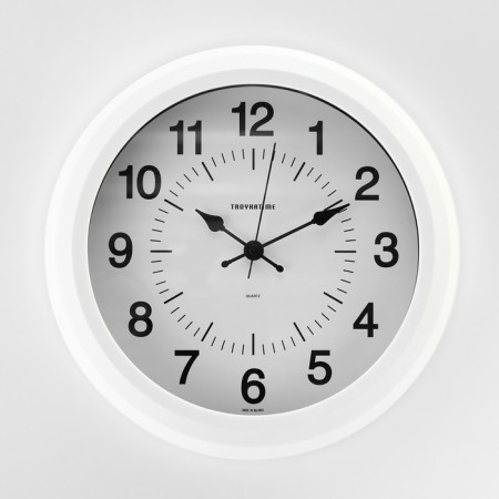 Watch wall, series: classic, d-25 cm, white