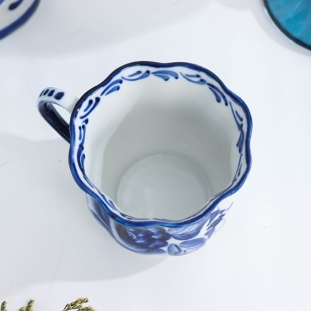 Cup "Smile", 11 × 9 × 8 cm, gzhel-2