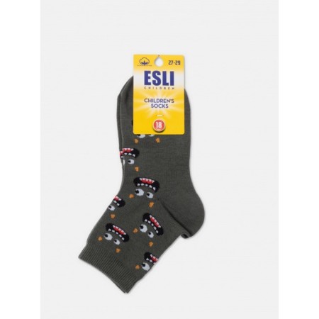 Children's socks, size 16, khaki color-1