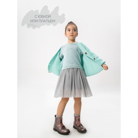 Cardigan Children's Knit, height 122 cm, mint color-5