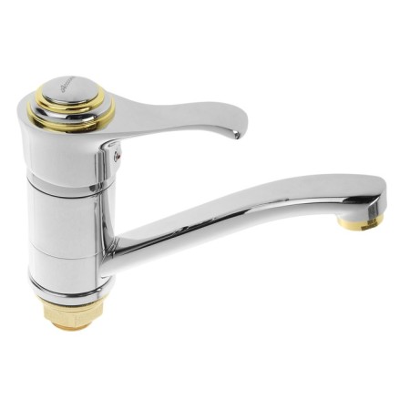 ACCOONA A4215 kitchen mixer, single -leaf, medium surge, with nut, brass, chrome
