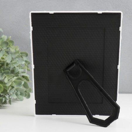 Photo frame plastic 10x15 cm "Plant pattern" white 17x22 cm-3