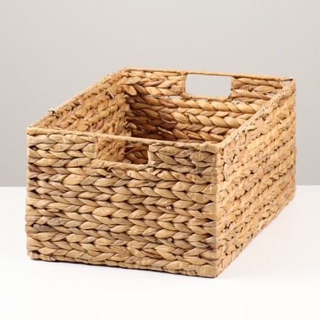 Storage basket, rectangular, 43x30x22 cm, water hyacinth, metal. frame-1