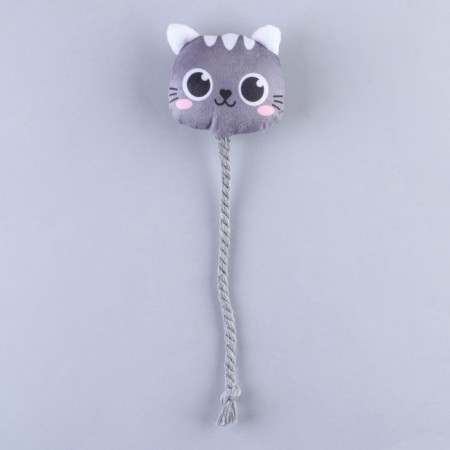 Игрушка для собак «Котик», с канатом-1