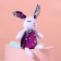 Soft toy with sequins "Bunny Mia", 26 cm x 7 cm x 12 cm