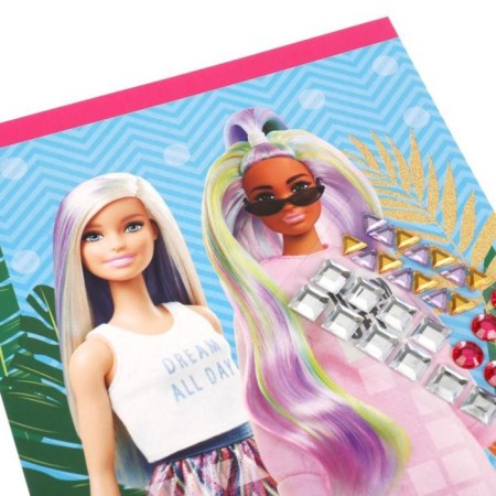 Set for children's creativity "Barbie" Application with large rhinestones, 17 × 23 cm-2