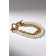 Bracelet Pearl "Chain" with toogle, ball No. 4, white color in gold, l = 16 cm