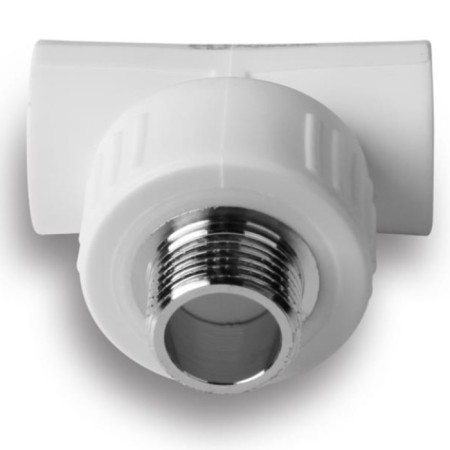Combined Aqualink, polypropylene tee, d = 20 mm x 3/4 ", external thread-1