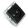 1-seater b/s outlet (mechanism), 250V, 10A, Stekker series Erna, PST10-9109-03, black