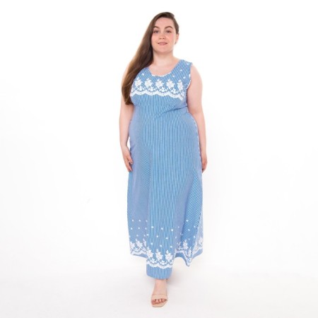 Sarafan female, blue color, size 48