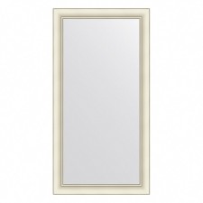 EvoForm mirror in the baguette frame, 60 mm, 54x104 cm, white color with silver