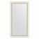 EvoForm mirror in the baguette frame, 60 mm, 54x104 cm, white color with silver