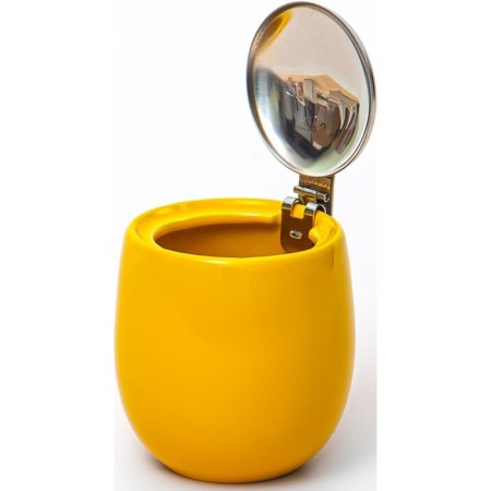 Sugar with Elrington lid “Felicit, glaze”, 250 ml, yellow color-1