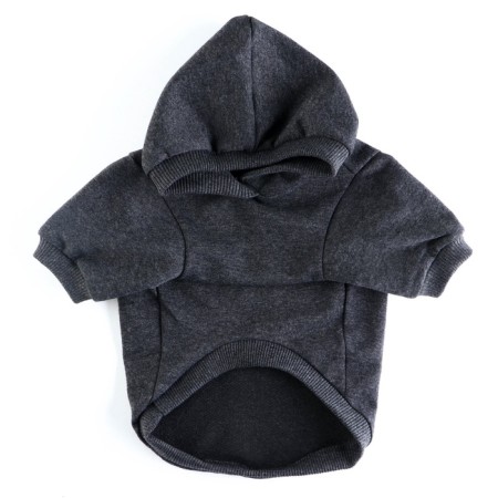 Single-toned hoodie for dogs (foot), size M (DS 26, Osh 36-38, OG 46-50), gray-2