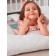 Soft pillow, size 40x60 cm, white color