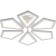 Ceiling light ESCADA, 10284/6LED. 1x65W, LED, 6040LM, 3000/4000/6500K, 470x470x85 mm, white color