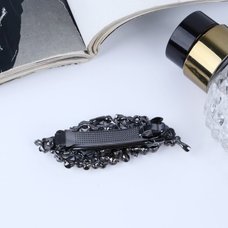 Hair hairpin "Listopad" pearls, 7 cm-1