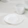 Tea service Avvir Carve, 12 items: 6 cups 190 ml, 6 saucers, glass ceramics, white color