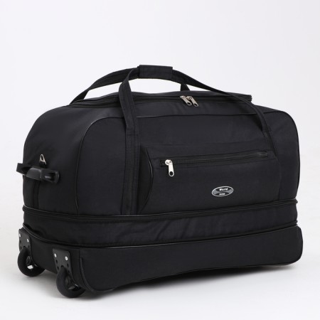 Road bag on wheels, a lightning department, with an increase, an outer pocket, black color-2
