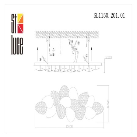 Wall lamp ST LUCE. SL1150.201.01. Liora. 1x40 watts, E27, 15x20 cm, matte gold color-9