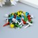 Brads for scrapbooking "color" set 40 pcs mix 1.4x0.7x0.7 cm