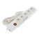 Luazon Lighting network filter, 5 outlets, 5 m, 2200 W, 3x0.75 mm2, 10 A, 220 V, with a fuse, white