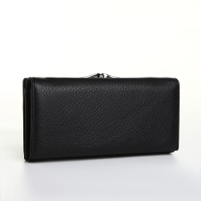 Women's wallet on a magnet, black color