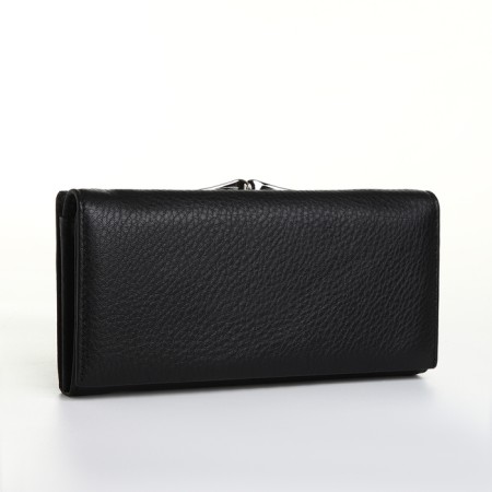 Women's wallet on a magnet, black color