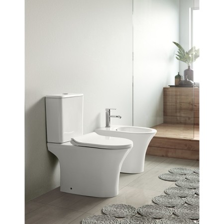 Floor bidet Azario Fretta Round, 540x340x400 mm, white-8