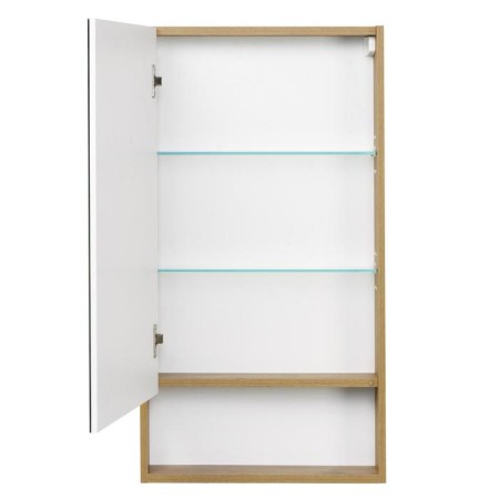 Aquaton “Scandy 45” mirror wardrobe, white color, rustal oak 13 cm x 45 cm x 85 cm-1