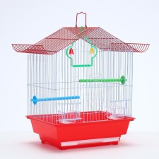 Poultry cell equipped BD-1/1D, 30 x 23 x 39 cm, red