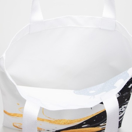 Cosmic shope bag without lightning, without lining, white color-6