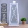 Climber metal, glass for 1 candle "Lantern" white 49x20x20 cm