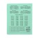 A notebook 18 sheets, a cage, a "green cover", with a multiplication table, a heat package, 25 pcs.
