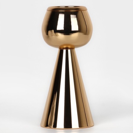 Summary Metal for 1 candle "Hyacinth", color gold 8 x 8 x 19 cm-1