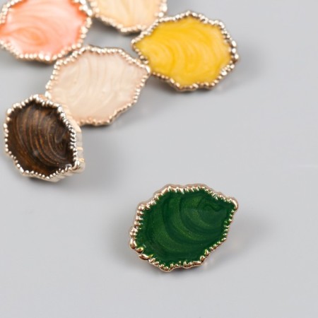 Button plastic for creativity "Stone leaf" mix 2.5x1.9x0.9 cm-1