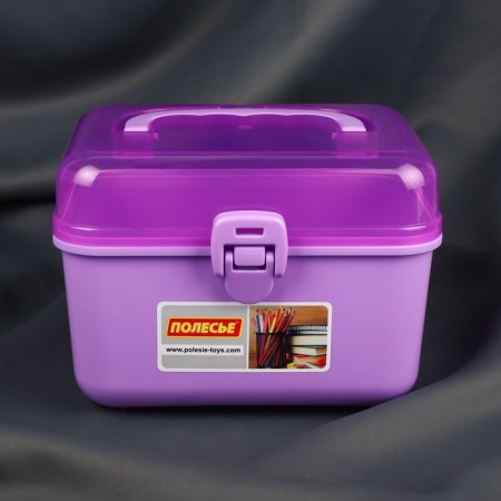 Boxing for storing sewing accessories, with a lid, 21 × 17.7 × 15.4 cm, lilac color-2